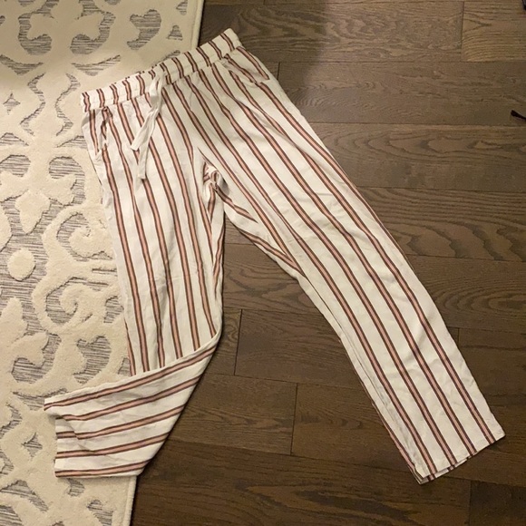 Topshop | Striped Drawstring Waist Casual Pants and Top - Picture 5 of 16